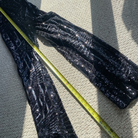 Black sequin jumpsuit size 8 uk. Fits like a 4 small Taylor swift bling party - Picture 12 of 14